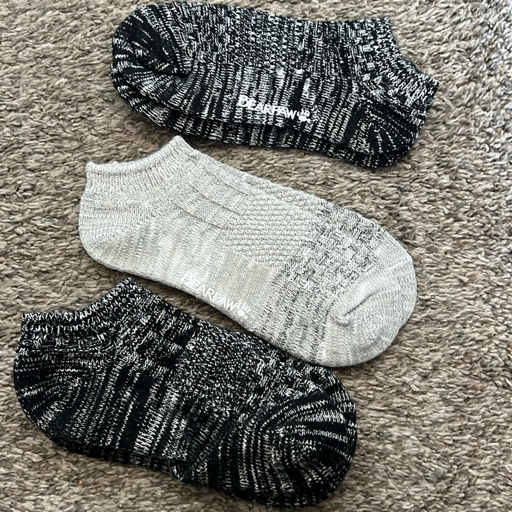 Three (3) pairs brand new, NO tag, bear paw socks